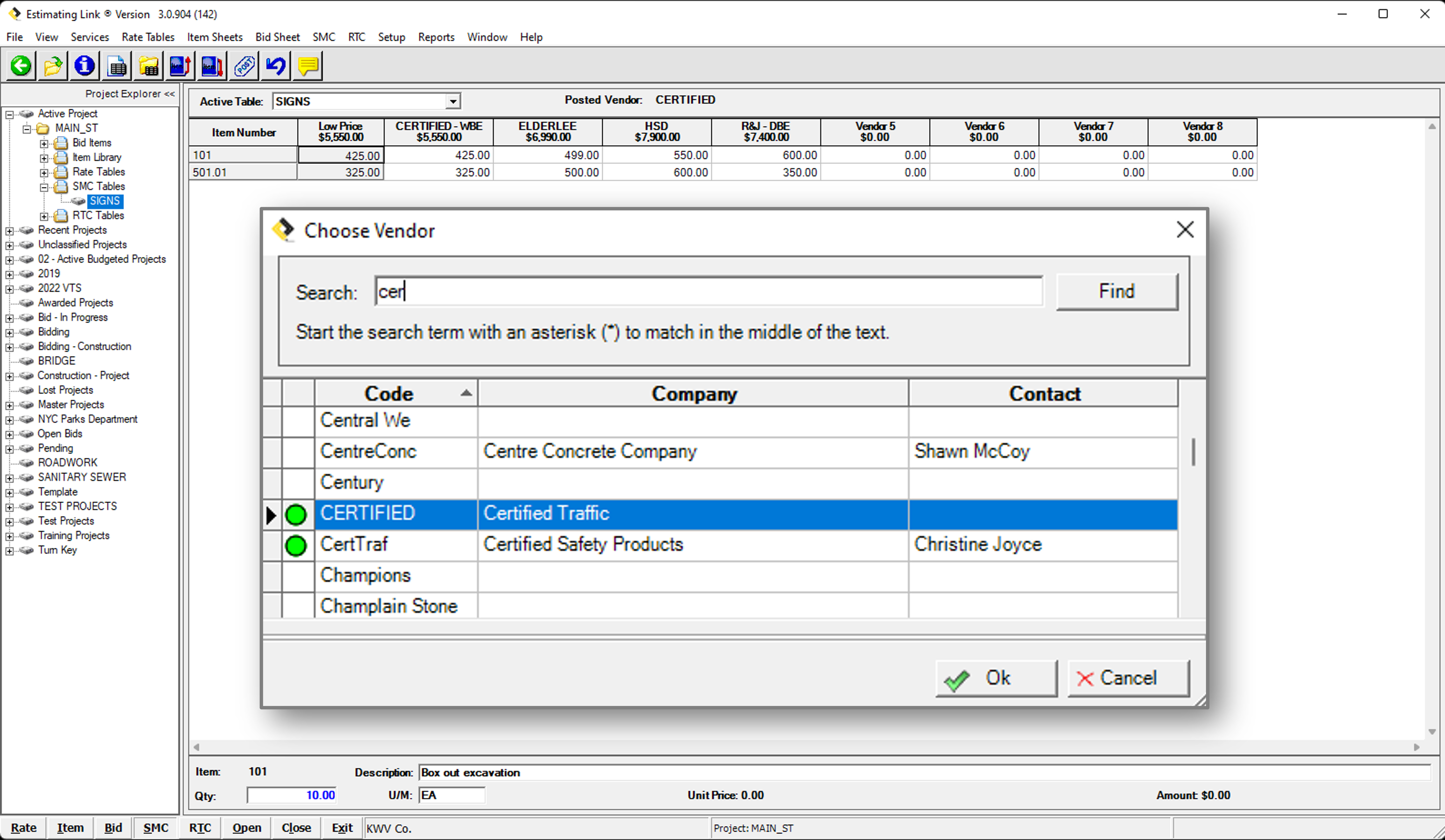 Estimating Link Software The Construction Link Incorporated